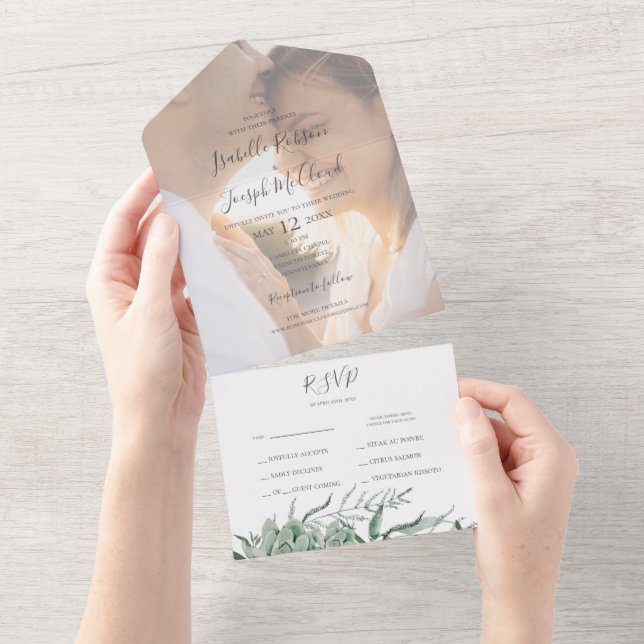 Succulent Greenery | Fed Photo Seal And Send (Tearaway)