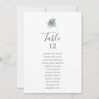 Succulent Greenery | Quadro Número de assentos