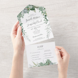Succulent Greenery Selo e envio
