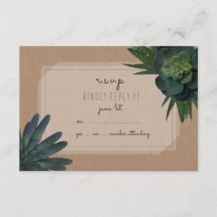 Succulent que Wedding RSVP