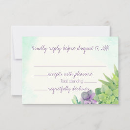Succulents Watercolor RSVP