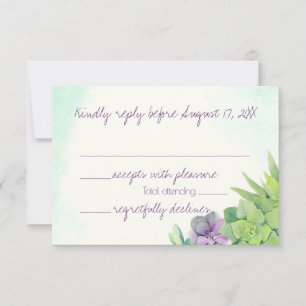 Succulents Watercolor RSVP