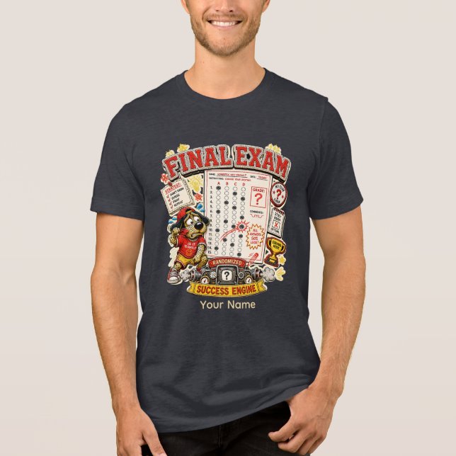 Sucesso no Exame Final Pendente Camisa Engraçada P (Frente)