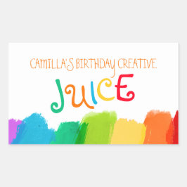 Suco bebe aniversariante de arte pintura adesivos