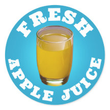 Suco de Maçã Fresco Adesivo redondo clássico