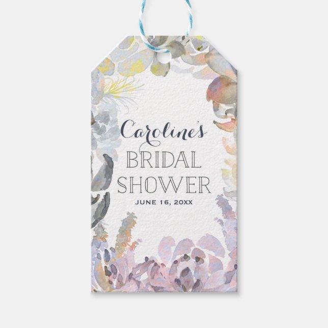 Suculentes de água | Etiqueta de presentes (Frente)