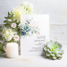 Suculentes Elegantes e Casamento Verde Rosa Dourad