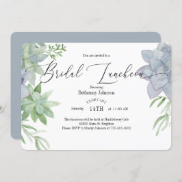 Suculentos de Aquarela Convite de Roubo de Bridal