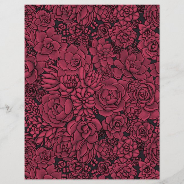 Suculentos na Viva Magenta - Cor do Ano 2023 (Frente)