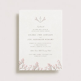 Sucursais Blissful Monograma Convite para Casament