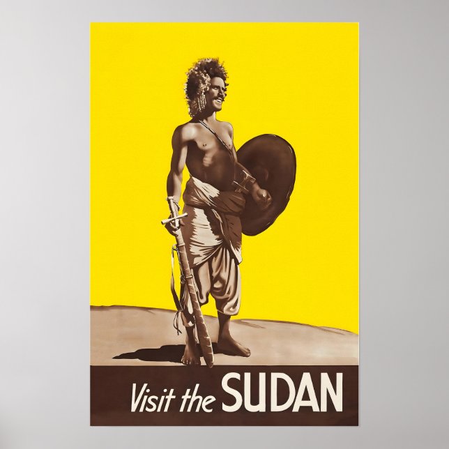 Sudan Print Sudanese Art Travel Poster  (Frente)