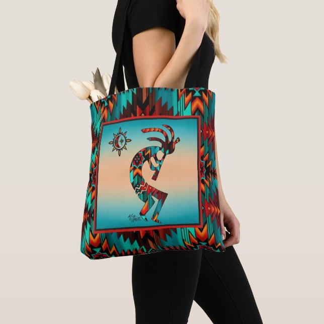 Sudoeste De Kokopelli E Sun Tote Bag (Close Up)