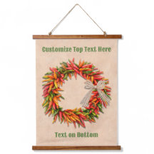 Sudoeste do Chile Ristra Wreath no Adobe Wall