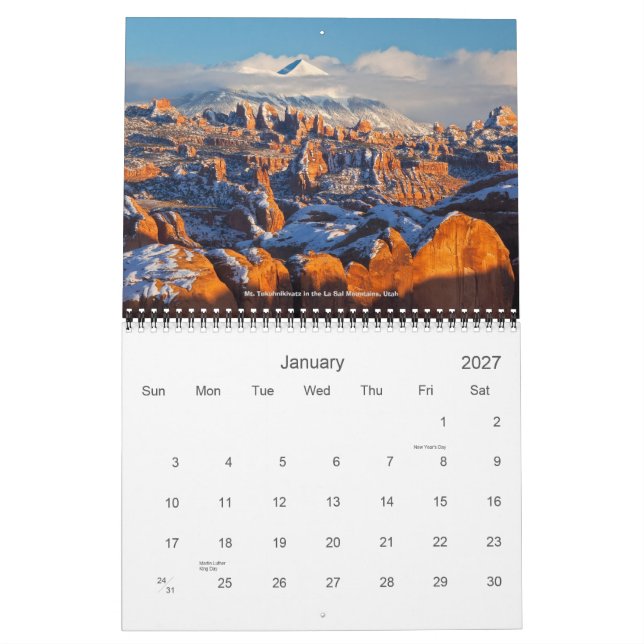Sudoeste do deserto 2011 calendários cénicos (Jan 2027)