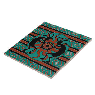 Sudoeste tribal de Kokopelli Sun de turquesa