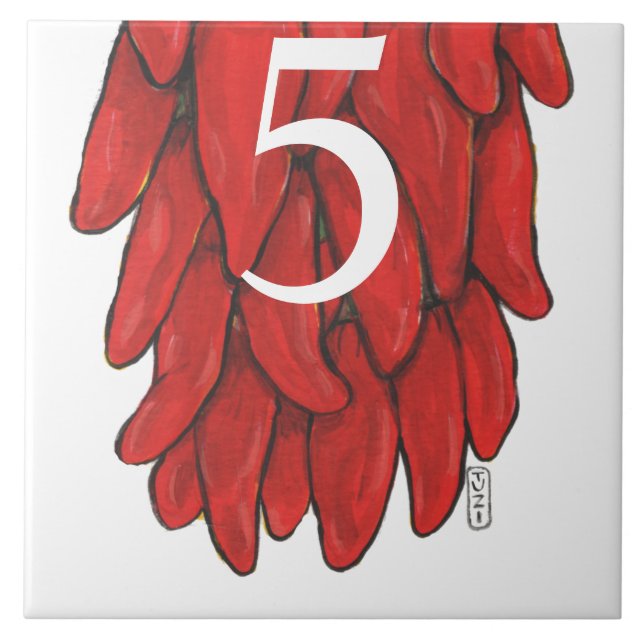 Sudoeste Vermelho Chile Chili Ristra Pequeno Botão (Frente)