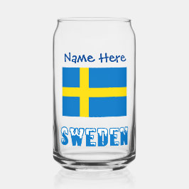 Suecia e Personalização Azul do Sinalizador Sueco