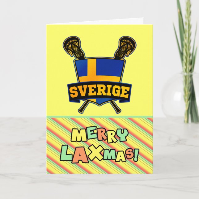 Suecia sueca Lacrosse - Cartão de Natal Julkort (Frente)