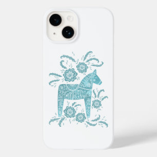Sueco Dala Horse Teal Green e White