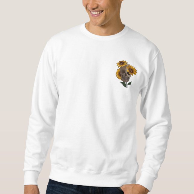 Suéter / Camisa Caveira e Girassol – Flora Gótica (Frente)