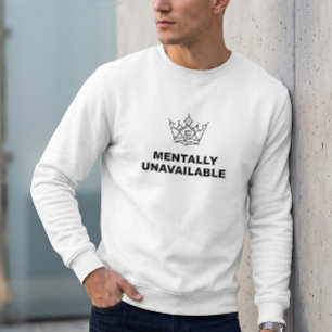 Suéter Crewneck Mentalmente Indisponível Branco