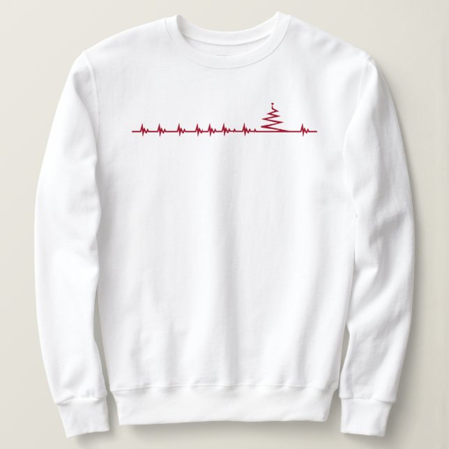 Suéter de Batida de Coração de Natal (Frente do Design)