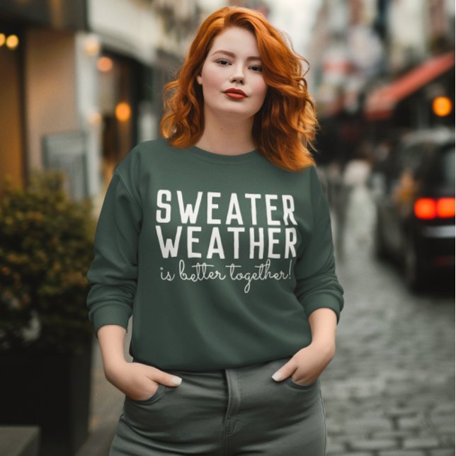 Suéter de Clima de Suéter, Vibrações de Outono da  (Sweater Weather Sweatshirt, Cozy Season Sweatshirt, Fall Season Shirt, Autumn Vibes Sweatshirt)