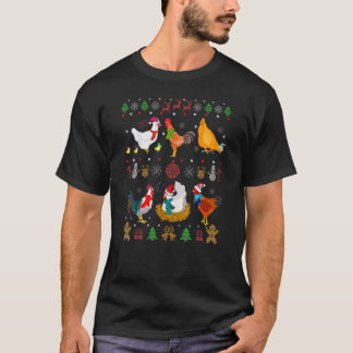 Suéter de Natal da Coleção de Frango Santa Galinha