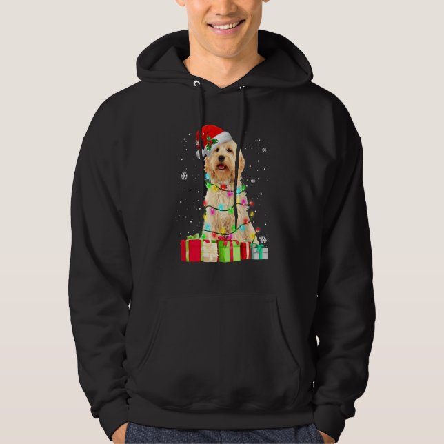 Suéter de Natal do cão Goldendoodle Árvore de Nata (Frente)