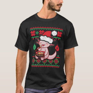 Suéter de Natal Feio, Anime Kawaii, Comendo Axolo
