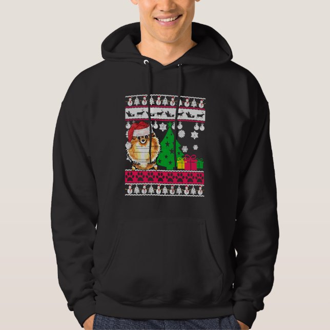 Suéter de Natal Feio da Pomerânia (Frente)