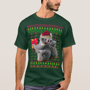Suéter de Natal Feio Koala Gift Engraçado Santa Ha