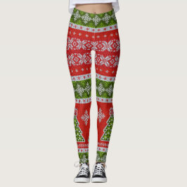 Suéter de Natal Feio| Leggings Red Fair Isle
