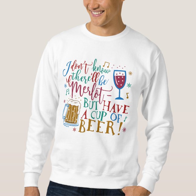 Suéter de Natal Feio Merlot Beer Humor (Frente)