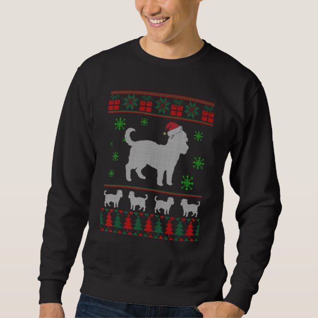 Suéter de Natal Feio para Cão Morkie (Frente)