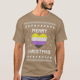 Suéter de Natal Não Binário Feio Holid