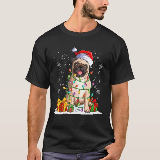 Suéter De Natal Para Cachorro Pug Roupa De Natal P (Frente)