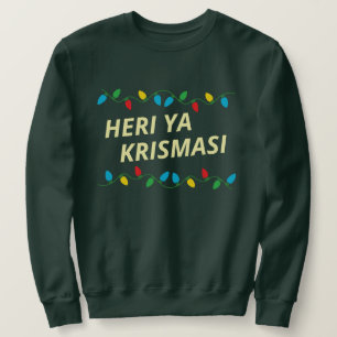 Suéter de Natal Swahili   Heri ya krismasi