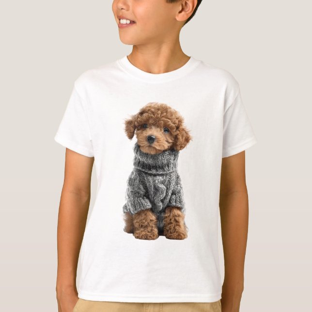 Suéter de Tricô de Corda Poodle Kids (Frente)
