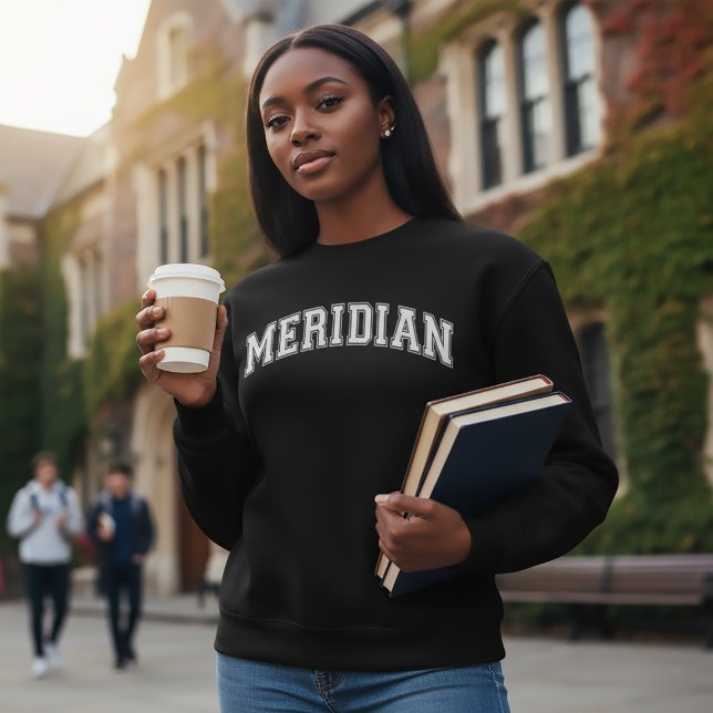 Suéter estilo universidade MERIDIAN América Faculd (Criador carregado)