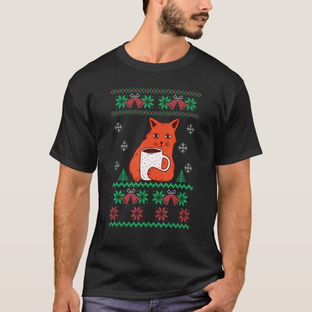 Suéter Feio de Natal de Gato (Frente)