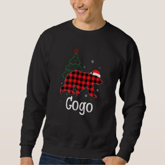 Suéter Feio de Natal do Urso Gogo Xadrez Vermelho 
