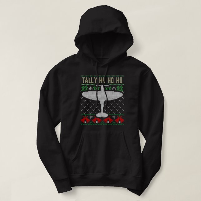 Suéter Feio De Natal Spitfire Estilo Avião Aeronav (Frente do Design)