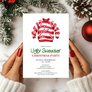 Suéter Feio e Divertido de Natal Convite de Design