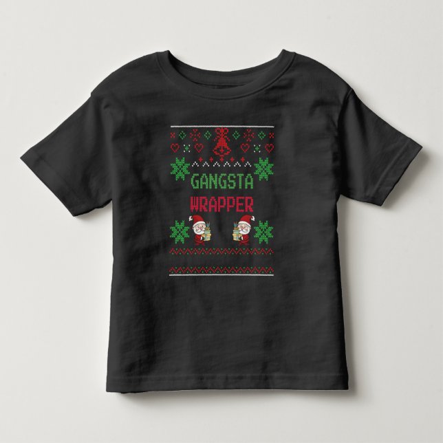 Suéter Feio - Gangsta Wrapper - Presente de Natal (Frente)