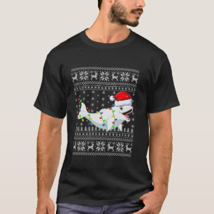 Suéter Feio Xmas Luzes Santa Hat Beluga Baleia Ch