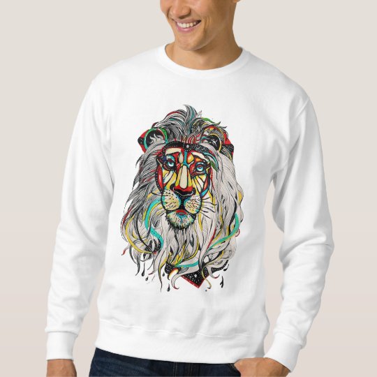 Suéter masculino "Colorful Lion"