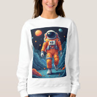 Suéter masculino de mulher espacial