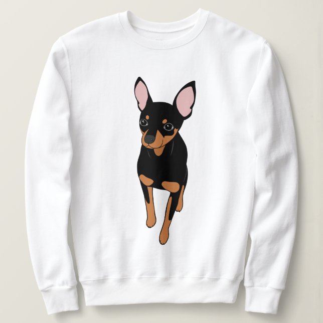 Suéter Miniatura Pinscher Min Pin Pin (Frente do Design)