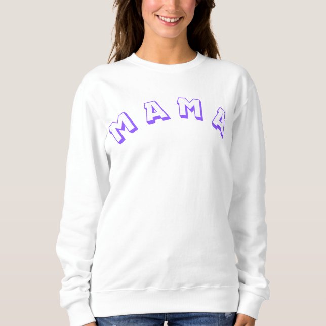 Suéter monográfico roxo da MAMA (Frente)